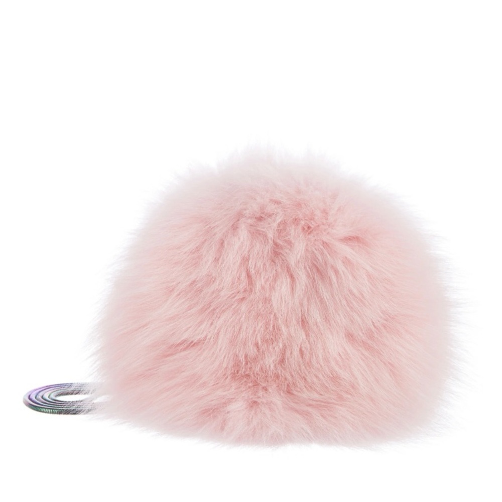 Fluffy Pink Pom Pom Keychain